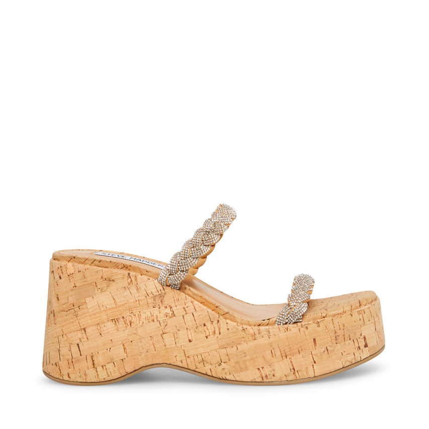 Sandalias de Plataforma Steve Madden Danya Mujer Beige | ES KU34E2